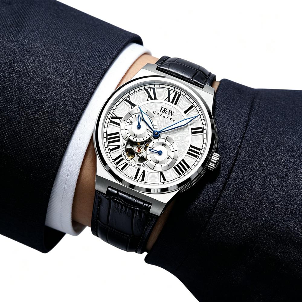 IW High Quality Watch Men Automatic Mechanical Watches MIYOTA Movement Waterproof Wristwatch Sapphire Glass Leather Strap Reloj