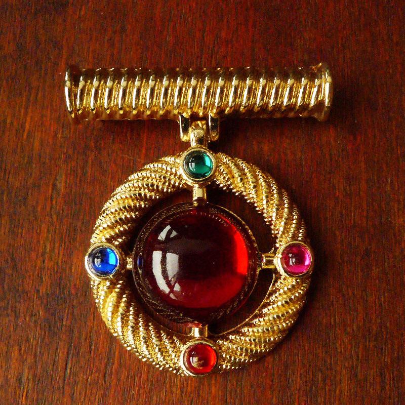 

Старинная дворец антикварная повторно гравированная цветная брошь сокровище цветной драгоценный камень жемчуг брошь свадебная вечеринка булавка