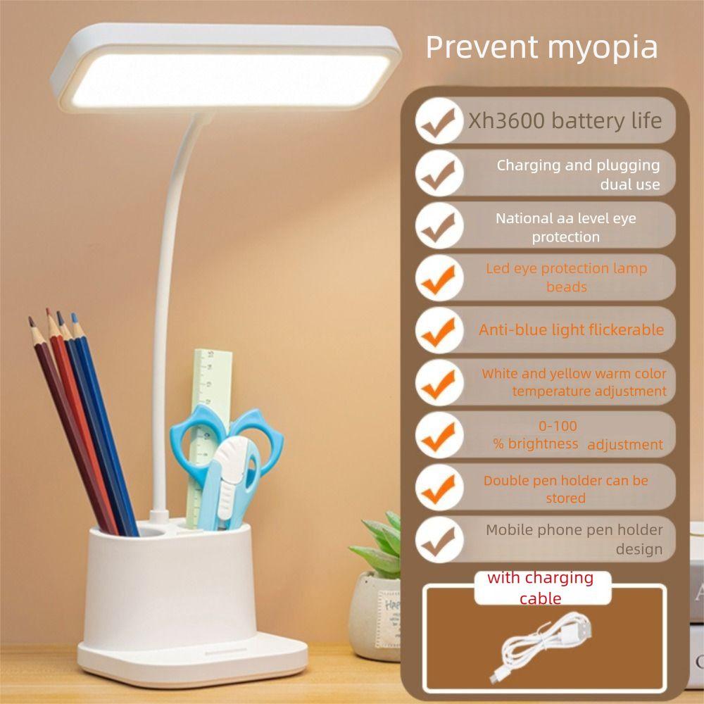 Adjustable Tabletop Reading Lamp Eye Protection Led Bedside Lamp Convenient Night Light  Children