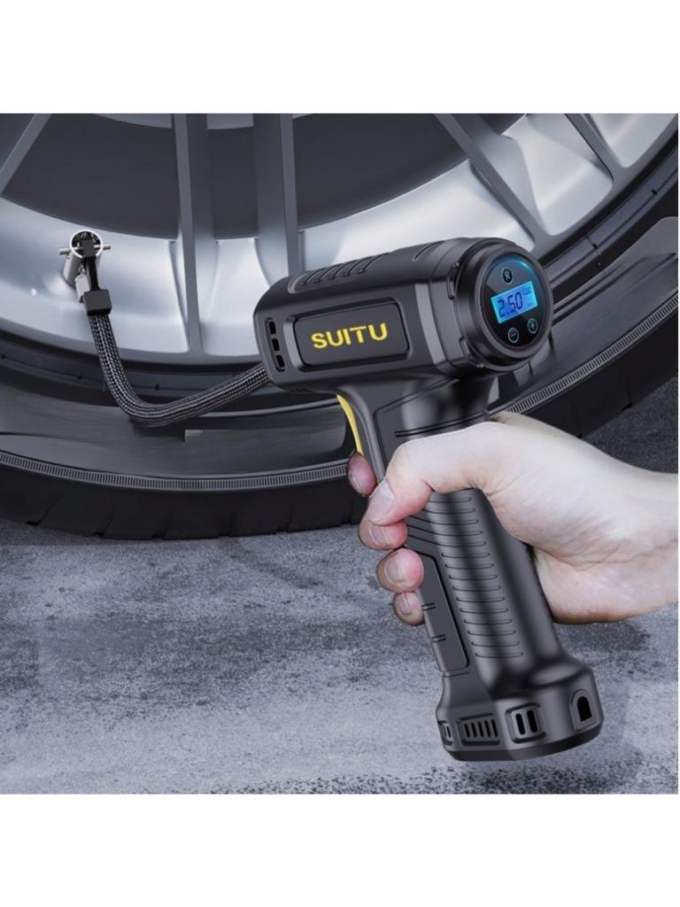 120W ręczny kompresor powietrza bezprzewodowa/przewodowa pompka do pompowania przenośna pompka do opon cyfrowa do samochodu roweru piłki