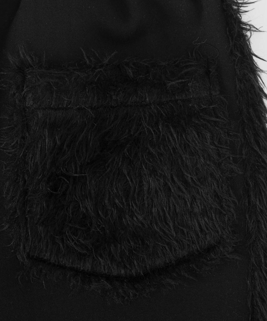 Lekim Fur Flare Sweatpants (Black)