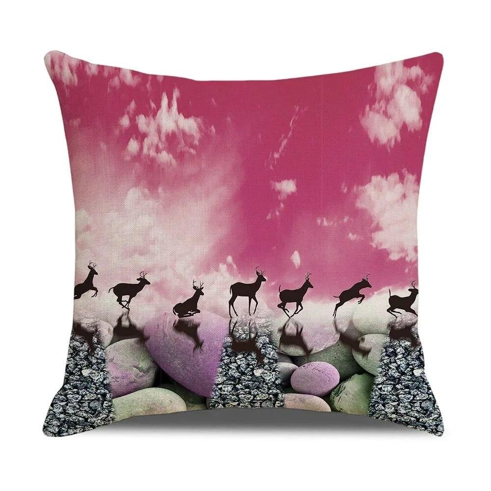 

Прикроватный ремень, новый домашний декор, наволочка, современный минималистичный чехол для дивана с золотым лосем 40x40cm