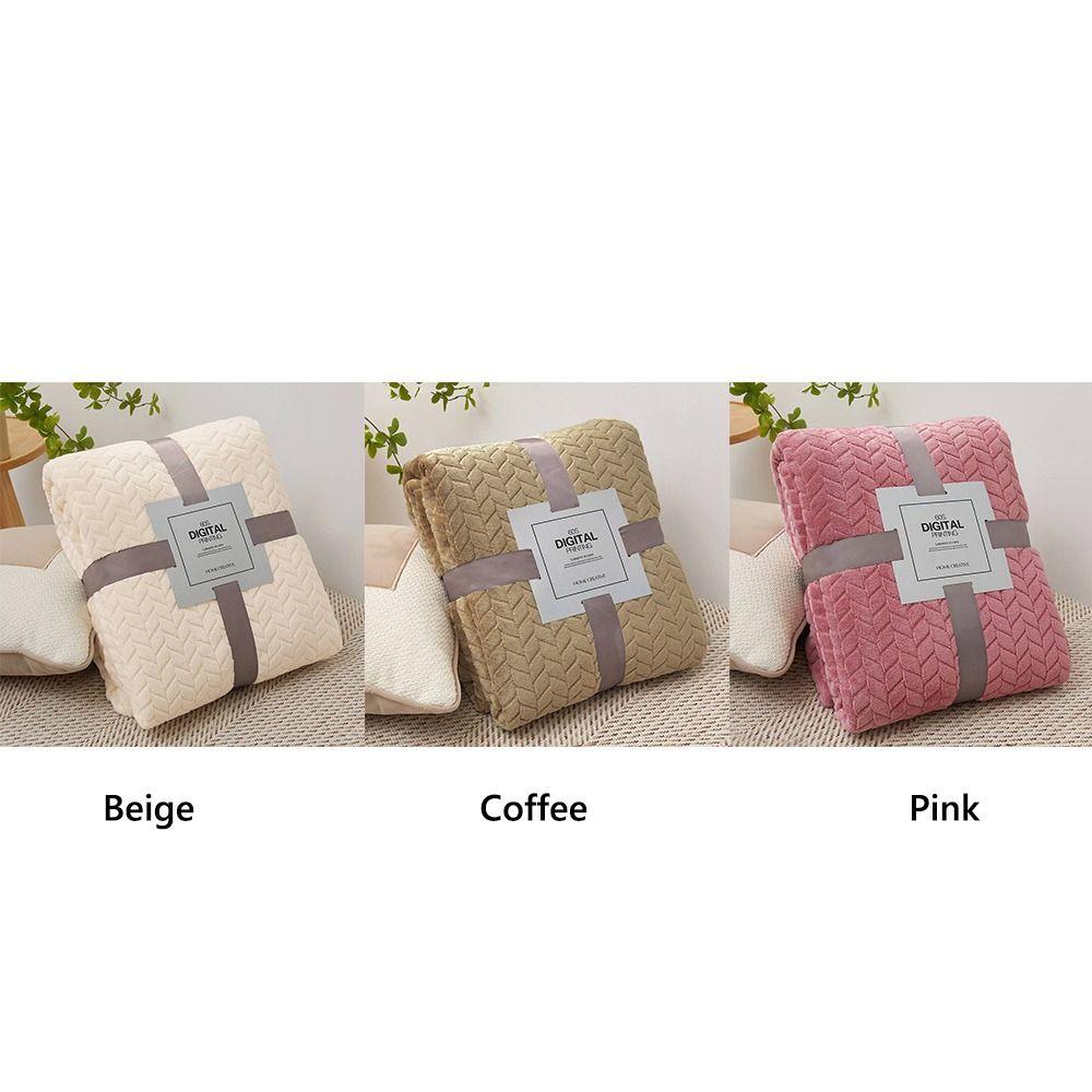 Fluffy Warm Blanket Solid Color Conditioning Quilt New Throw Blanket  Home Office
