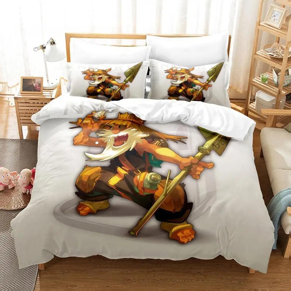 New Wakfu Bedding Set Single Twin Full Queen King Size Bed Set Adult Boys Bedroom Duvet Cover Sets Wakfu 3D Print Bed Sheet Set