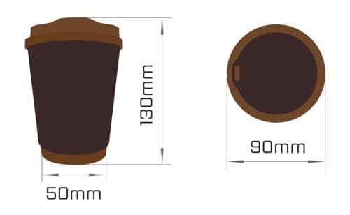 AirX COFFEE ToGo CUP | Tumbler | Bioplastic Cup Made from Coffee Grounds | AirX Logo