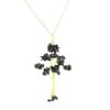 Hand-Wound Raw Copper Wire Natural Gravel Crystal Tree, Colorful Natural Stone Lucky Tree Necklace N89