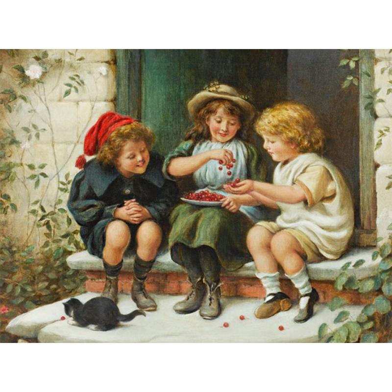 5D Diy Diamond Painting Landscape Garden Child Cross Stitch Kits Full Round Drill Embroidery Mosaic Art Picture Home Decor Gift