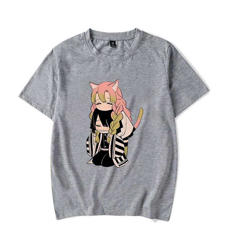 New Hot Anime Cartoon Kanroji Mitsuri Iguro Obanai T-shirts Fashion Women Men Summer Tee Shirt Couple's Casual Short Sleeve