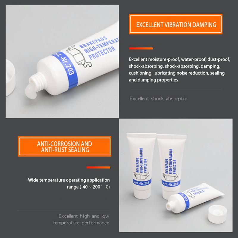 Automotive Solutions Brake Lubricant 15g Brake Fluids Wide Temperature Range Automotive Assembly Lubricants Brake Grease