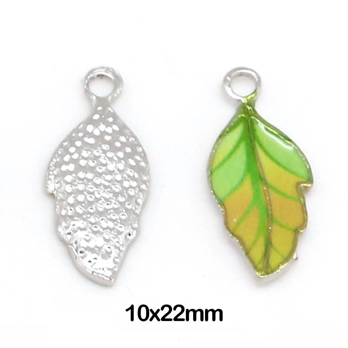 

Подвеска из сплава ручной работы с капельным маслом: Милая японская кукла, сова и аксессуары с дизайном листьев