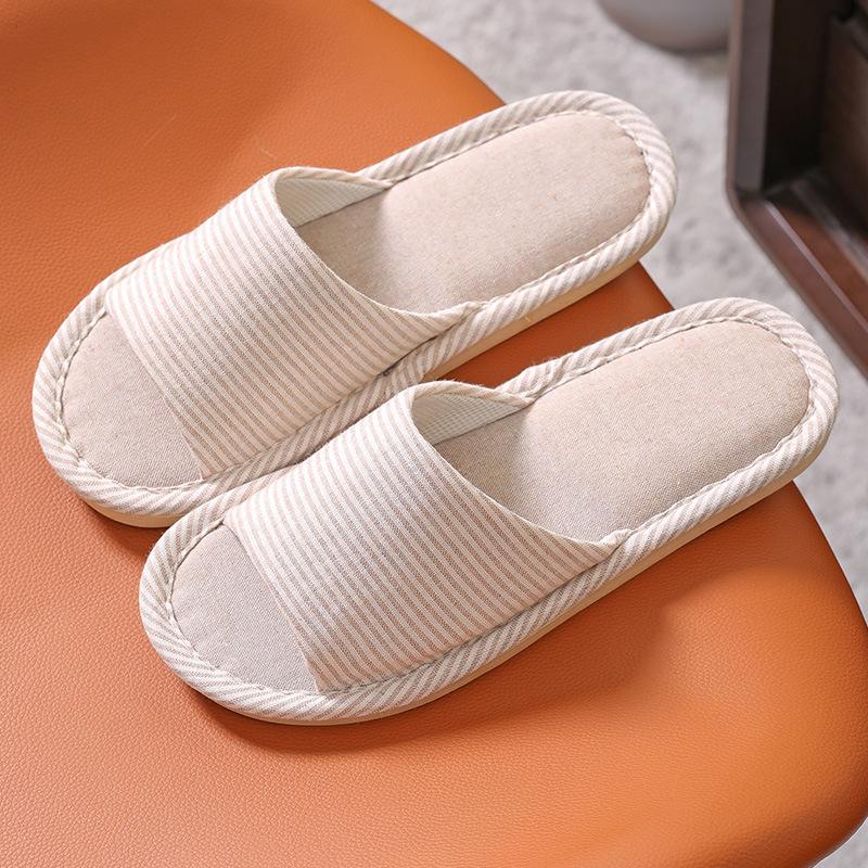Four Season Linen Home Slippers Women Indoor Bedroom Women House Slides Autumn Unisex Lovers Shoes Adults Outdoor Casual Sandals