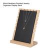 Wood Necklace Bracelet Pendant Jewelry Organizer Display Holder Stand Rack(Black)