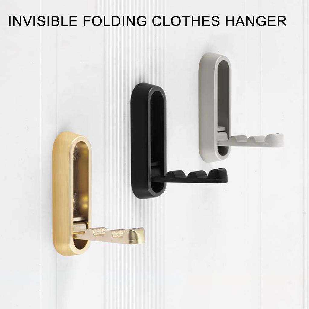 4Pcs Retractable Wall Hooks for Bathroom & Closet Space Saving Folding Hooks Functional & Stylish Hook for Keys & Hats