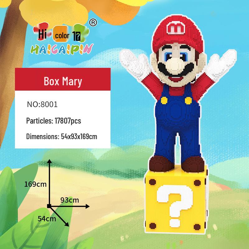 Colorful Mario Medium Grain Decompression Building Blocks - Adult Educational Gift Box