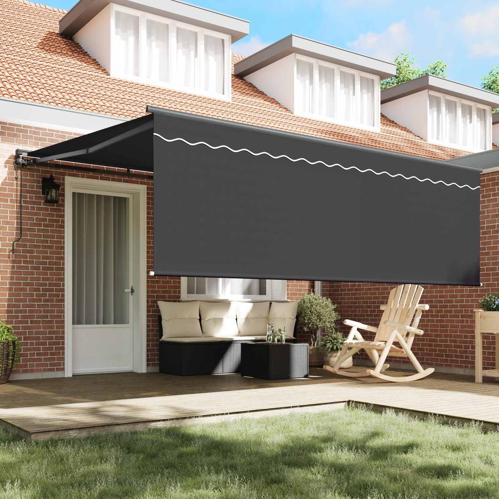 Tenda a Bracci Retrattile Antracite 400 x 300 cm