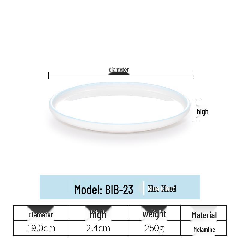 Okrągły talerz melaminowy - Naczynia stołowe inspirowane porcelaną dla restauracji i hoteli, Idealny do kuchni zachodniej