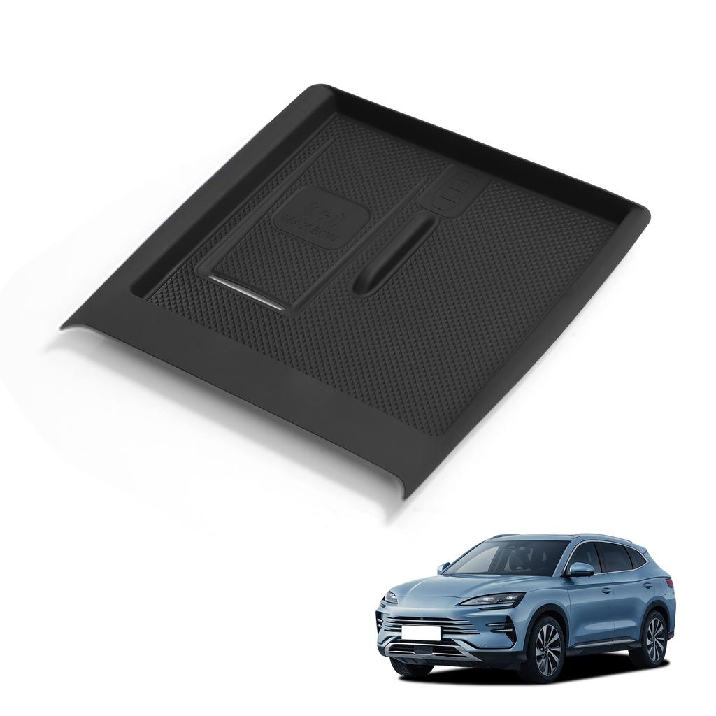 for BYD Song Plus DMI 2025 Silicone Phone Wireless Charging Mat Non-slip Charger Protective Pad Car Interior Accessories Black