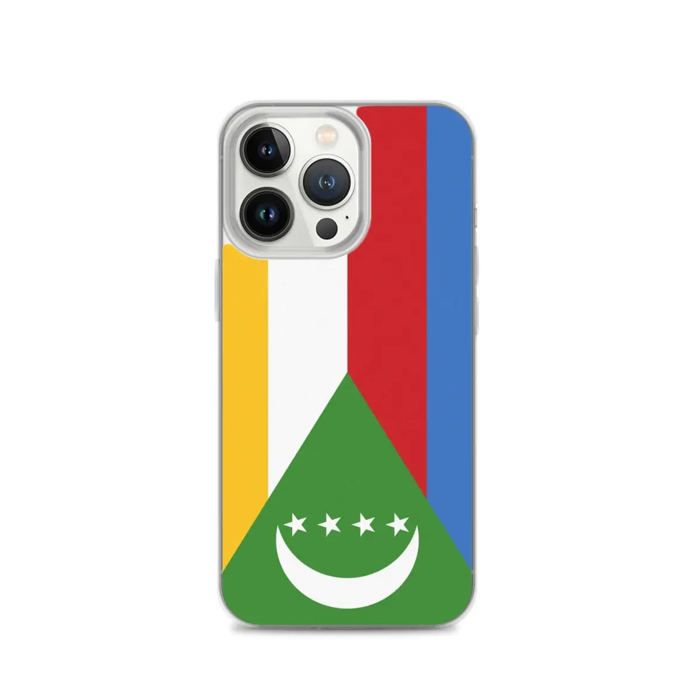 Coque iPhone - Drapeau Comores - iPhone 13 Pro - Souple - Multicolore - Verticale