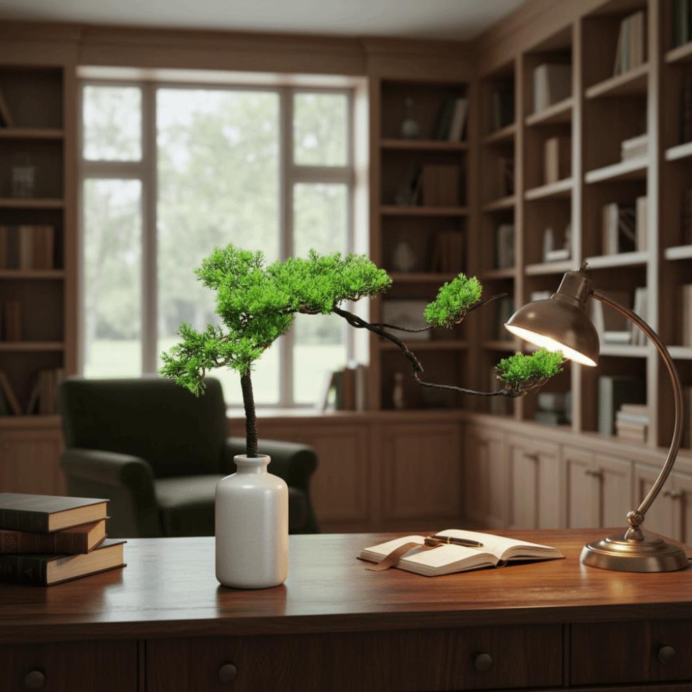Flower Arrangement Realistic Bonsai Pine Tree Plastic Decorative Simulated Pine Flexible Artificial Plant Desktop Decoration