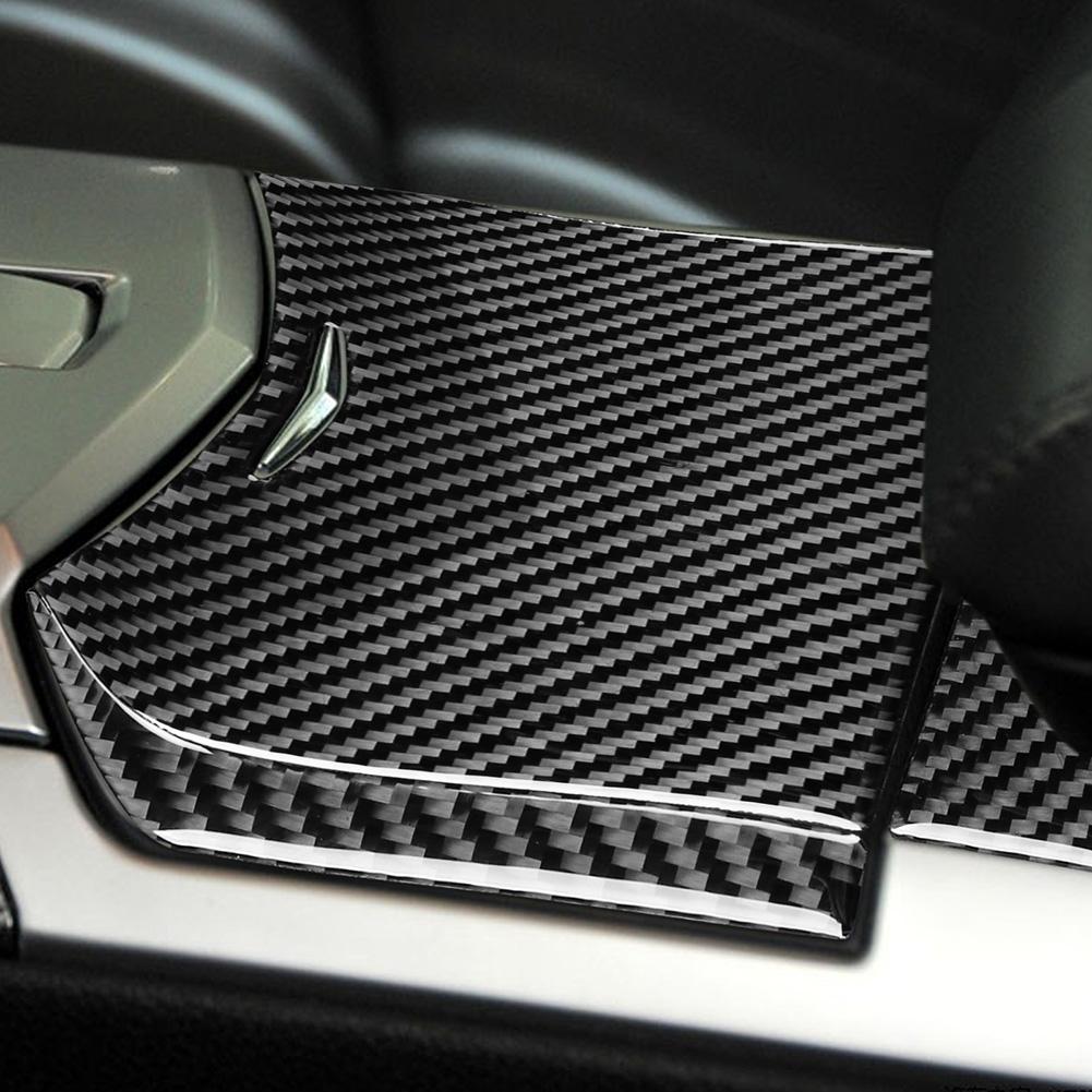 4Pcs Carbon Fiber Center Console Storage Box Panel Cover for Cadillac CTS 2008 2013 Car Interior Part Replacement