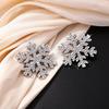 2pcs/set Shinny Snowflake Crystal Hair Clips for Women Girls Sweet Bangs Side Clip Glitter Hairpins Wedding Christmas Headwear