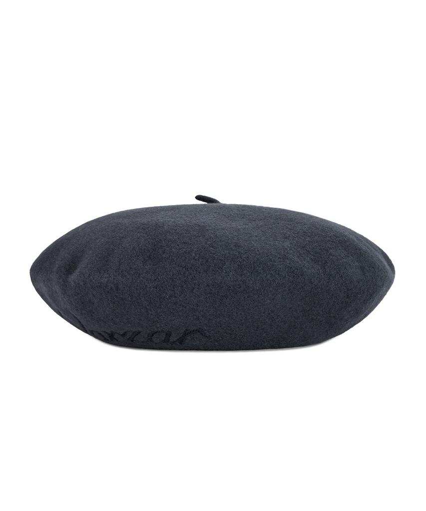 Bajal Cursive Logo Wool Beret Grey