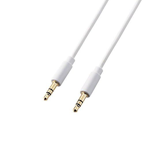 

ELECOM Stereo Mini Plug Audio Cable Ultra Thin Slim Connector Gold Plated White 0.5m DH-MMIP05WH