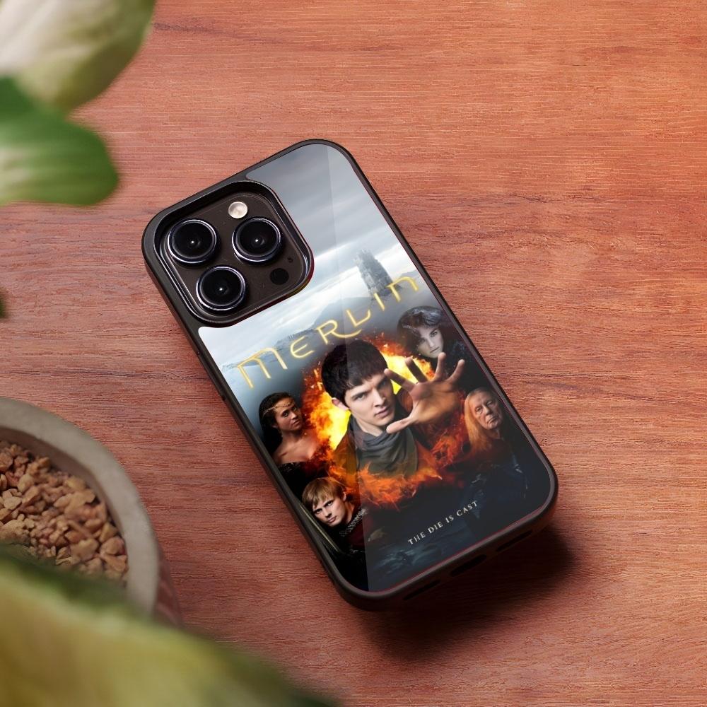 

TV Series Merlin Phone Case for Iphone 16 15 14 13 Pro Max 12 11 Mini 7 8 Plus Se Xr X Xs Fundas Shell PC+TPU Cover iphone XS
