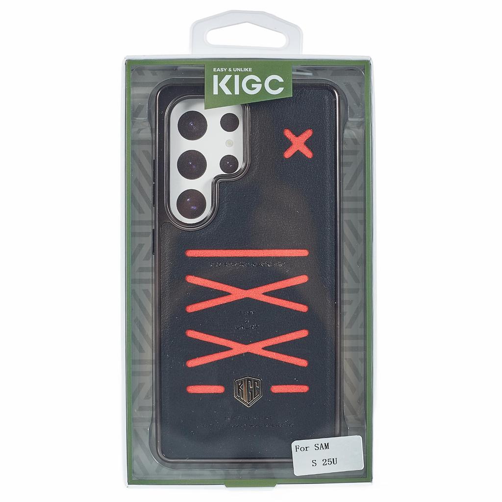 KIGC For Samsung Galaxy S25 Ultra Case Compatible with MagSafe Hybrid Phone Back Cover Cross Line Design