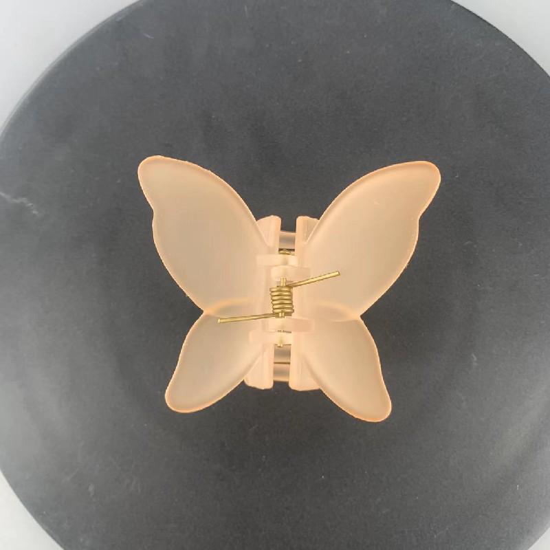 Pinza per Capelli a Forma di Farfalla Trasparente Satinata per Donna - Accessorio per Capelli di Nicchia Trendy