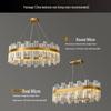 Nordic Luxury Italian Minimalist Crystal Chandelier for Living and Dining Room