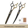 All-Steel Pet Grooming Scissors Set - Includes Curved Dog Hair Cutting Scissors