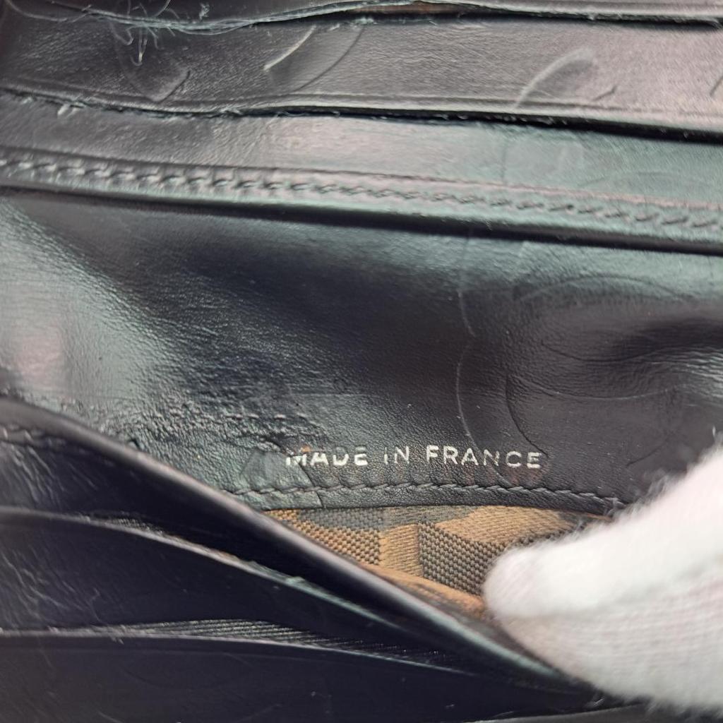 Used CHANEL Cambon Line Bifold Wallet Black Wallet