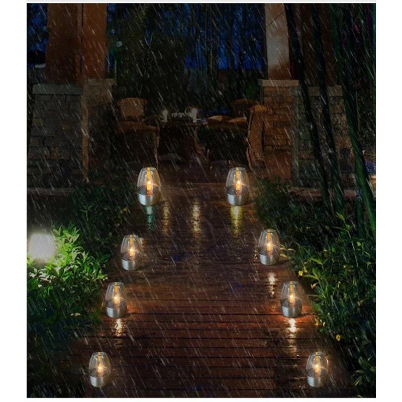 LED Solar Candles Light Flameless Rechargeable Night Light For Wedding Party Garden Decor Outdoor Waterproof Solar Candles Lamp