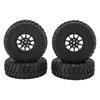 Ongwan RC Wheel Tires, Rubber, Durable, for Remote Control Cars, Compatible with MN82 LC79, Enhanced Traction, Stylish Design, Easy Installation (Blac