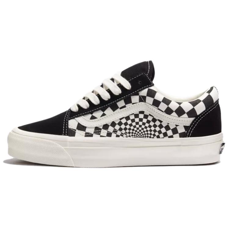 Vans Old Skool Unisex Radial Checkerboard Black Marshmallow VN000CY2T5O 36