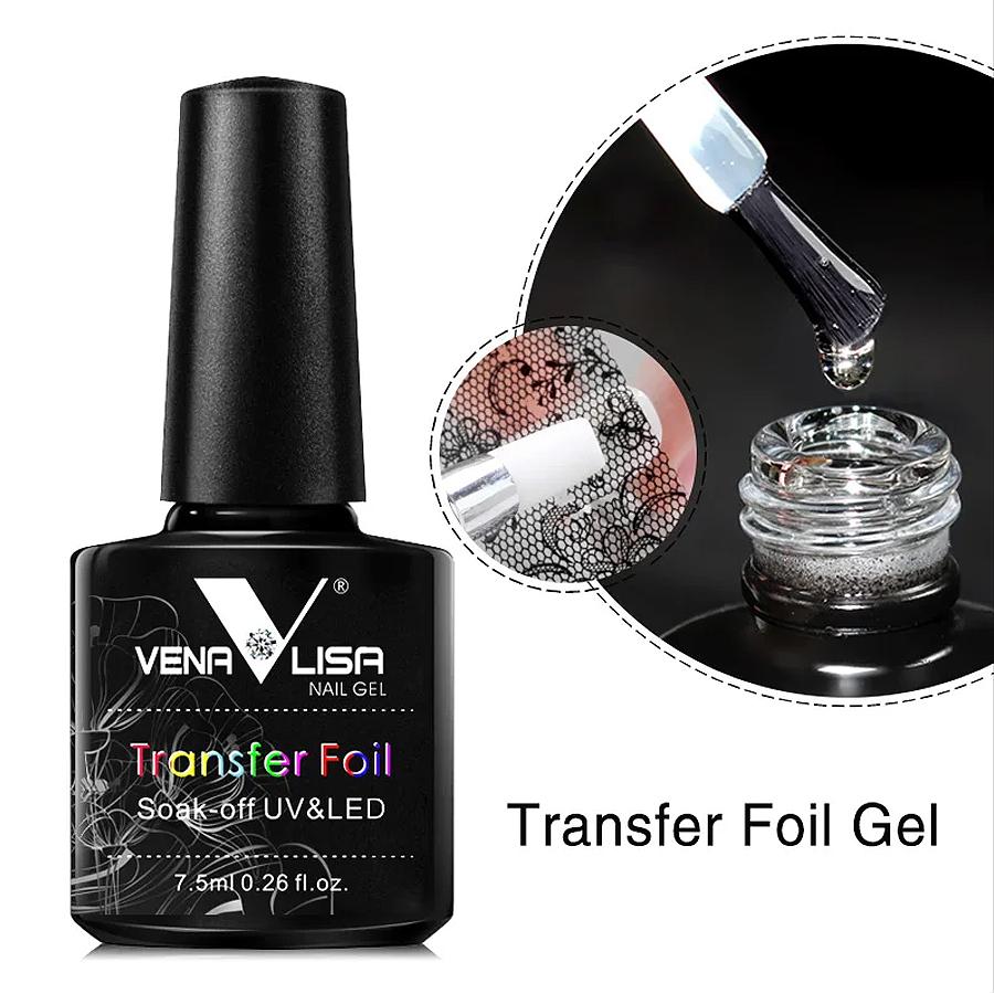 Nail Art Transfer Foil Gel 7.3ml Soak Off UV/LED Easy Apply Manicure Enamel Gel Polish