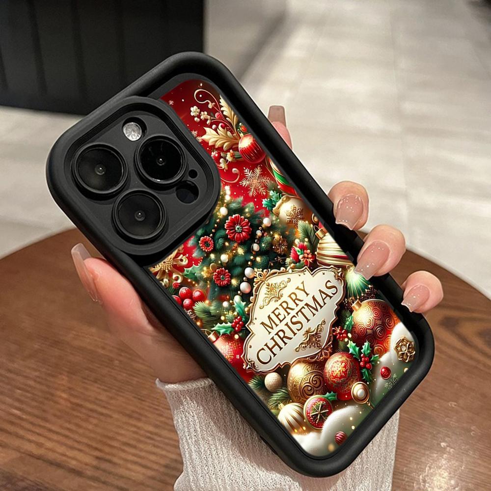 Sky Eye Ladder Soft Case for Samsung A06 A15 A25 A35 A55 A14 S23 S24 FE All Samsung Models Phone Cases Cover NY46 Christmas Santa Claus Christmas Tree