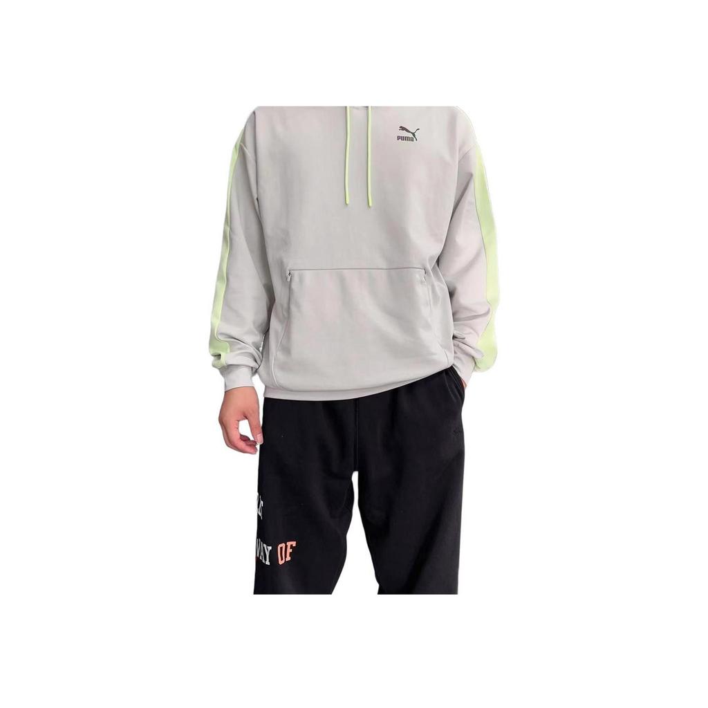 Puma Color Block Hooded Sweatshirt Unisex Sweatshirt Gray 538828-09