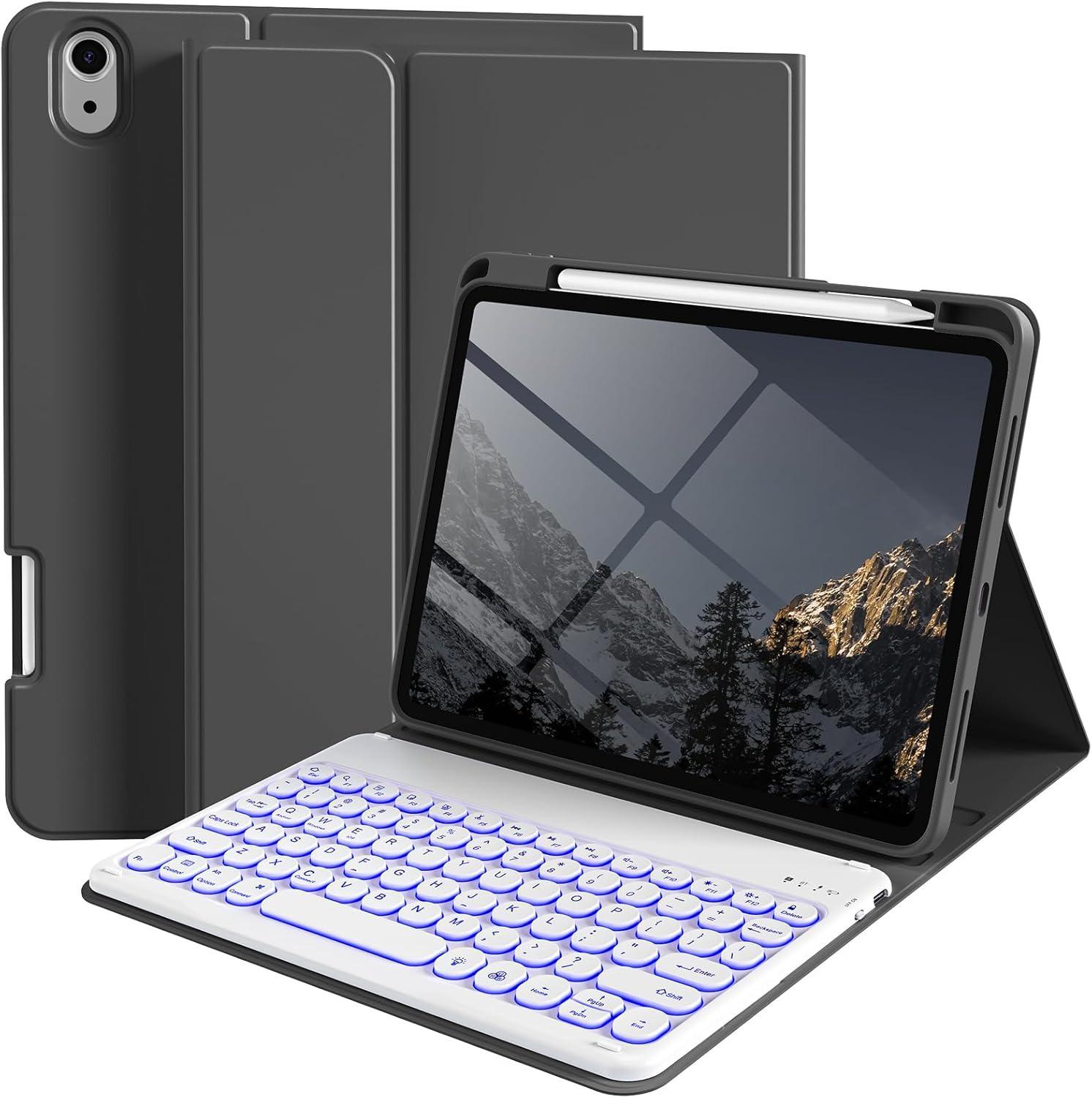 

Чехол для Xiaomi Pad 8 Pro с 7-цветной подсветкой клавиатуры, слотом для стилуса и магнитным закрытием Xiaomi Pad 6/6 Pro 11