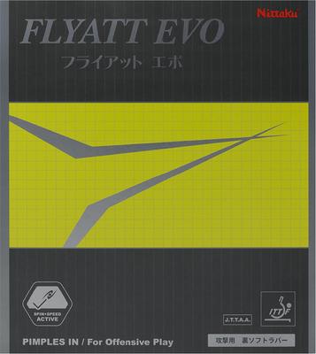 Nittaku Flyatt EVO Tischtennisbelag, Schwarz, Dick, NR-8122