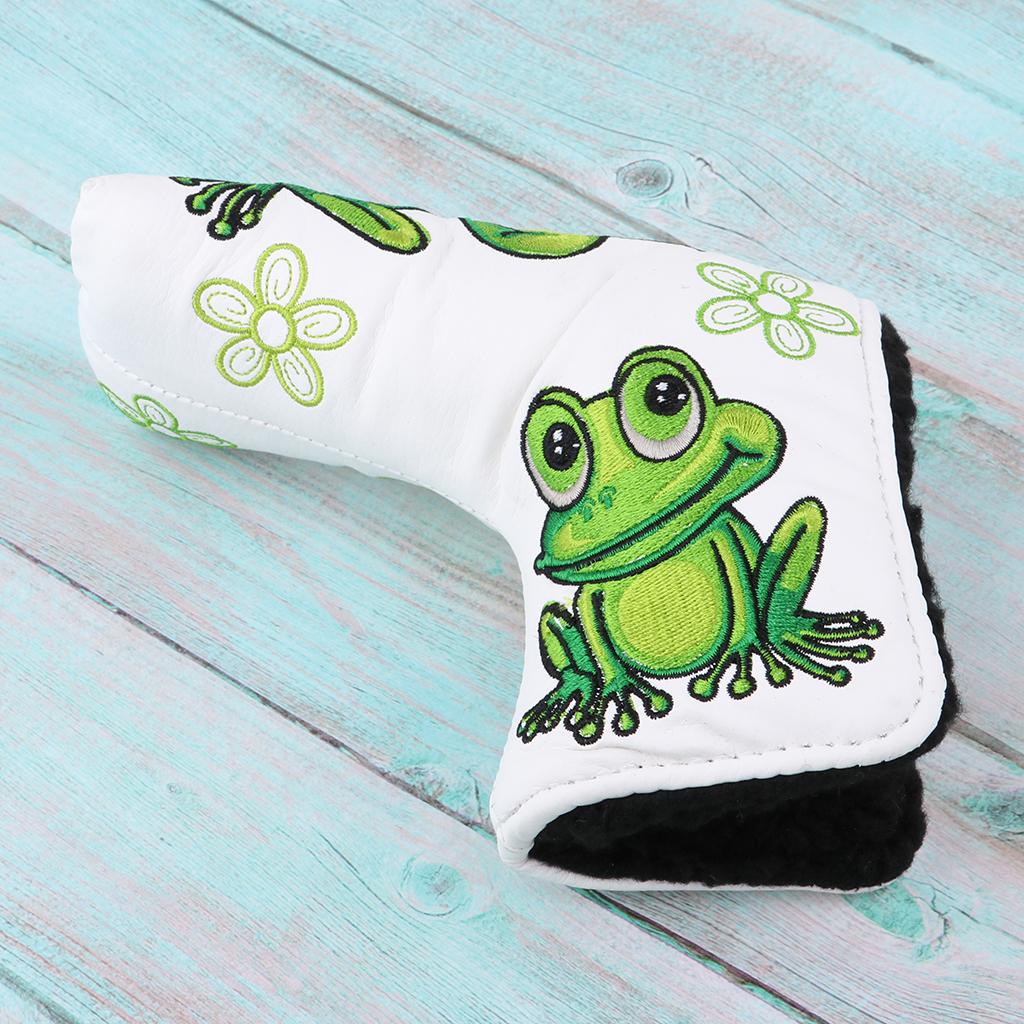 Golf Putter Cover Frog Pattern Center PU Head