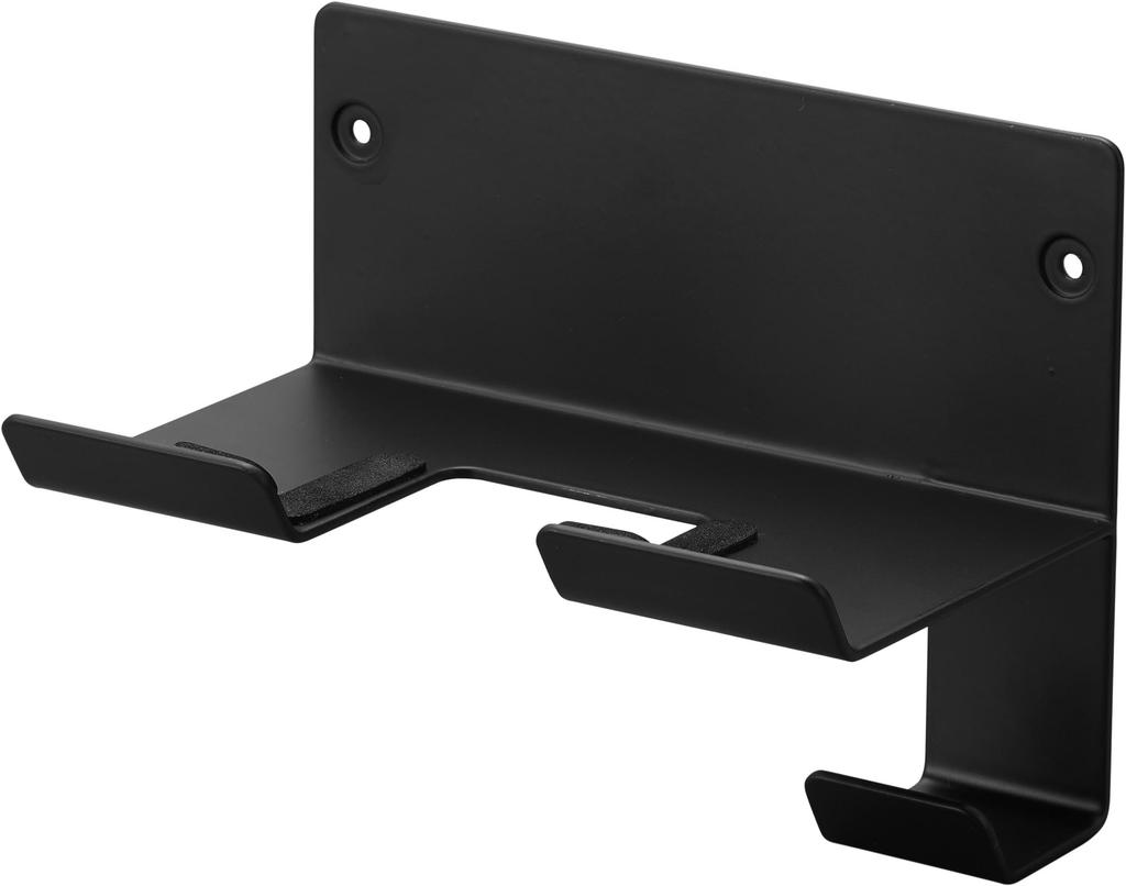 Yamazaki Tower Wall-Mounted Dryer Holder (Black, Approx. 16cm W x 9.3cm D x 11.8cm H) [Includes Drywall Tweezers and Wood Screws] for Drywall Walls,