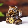 Crystal Waterstone Animal Ornament With Shell Accents For Office Desk Decor