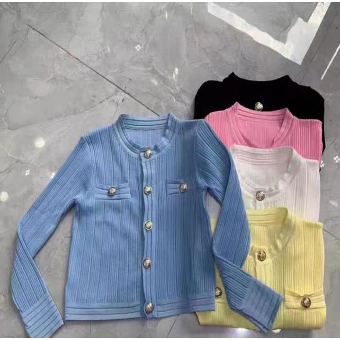 Autumn Solid Color Slim Base Shirt with Unique Cardigan Design
