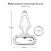 1Pc Inside Angle Wrench Outdoor Tool Multi-functional Stainless Steel Wrench Portable EDC Tool Screwdriver Key Chain