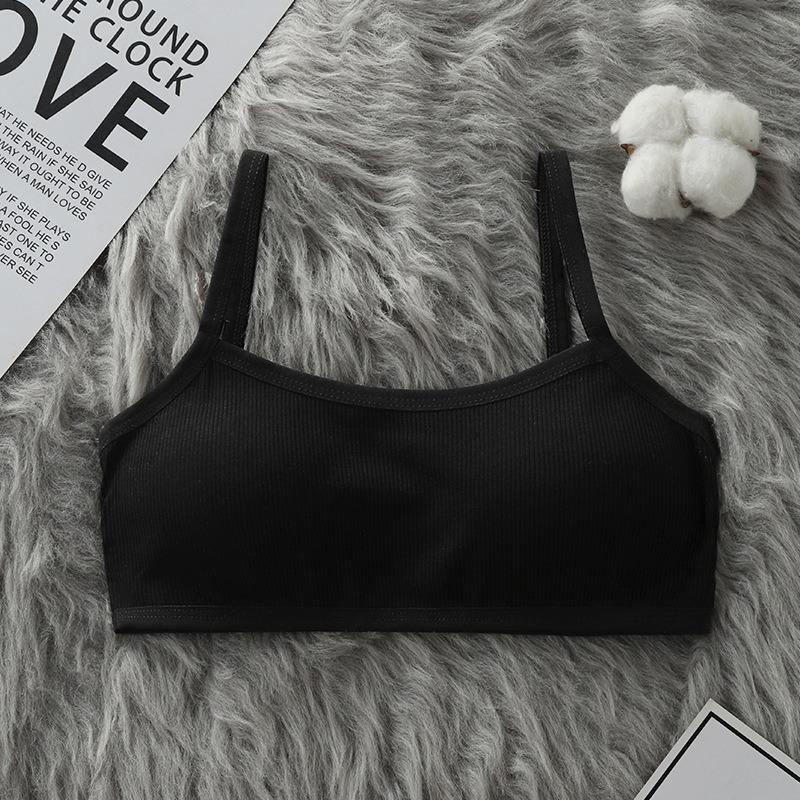Girls' Cotton Mesh Camisole Bra - Summer Breathable Training Bra for 8-14 Years Old Tween & Teen Developmental Crop Top