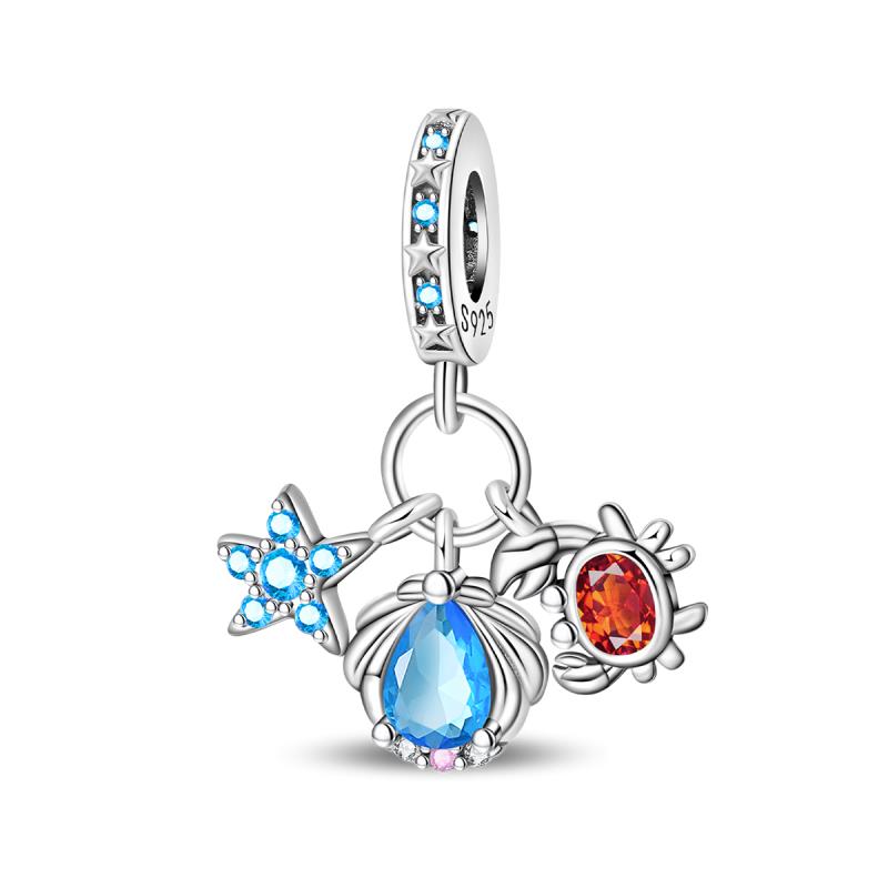 Ciondolo con Perle di Rame Charm Scintillante in Zircone Vari Stili Originale Bracciale da 3 Mm Gioielli Raffinati da Donna