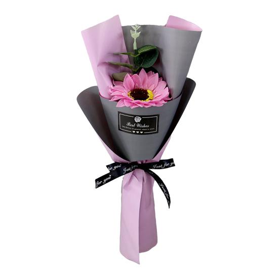 Yousheng Artificial Sunflower Bouquet Mini Scented Soap Flower Bouquet with Eucalyptus Leaves Gift for Birthday Valentine's Day Mother's