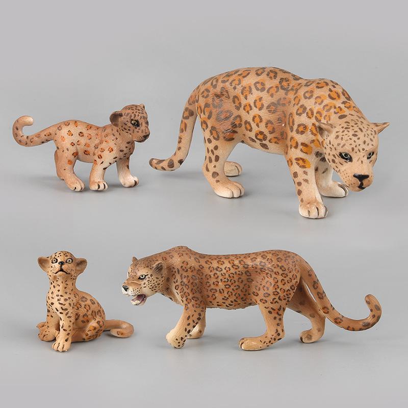 Plush Leopard & Jaguar Animal Model Toys